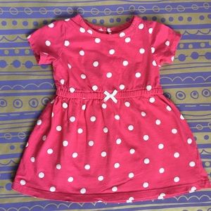 Carter's Girls Pink and White Polka Dot dress